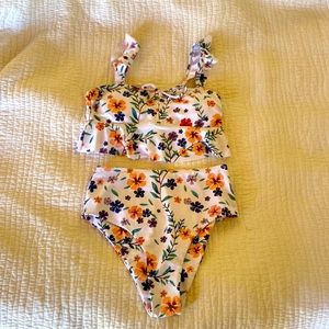 High rise floral bikini-Never Worn!